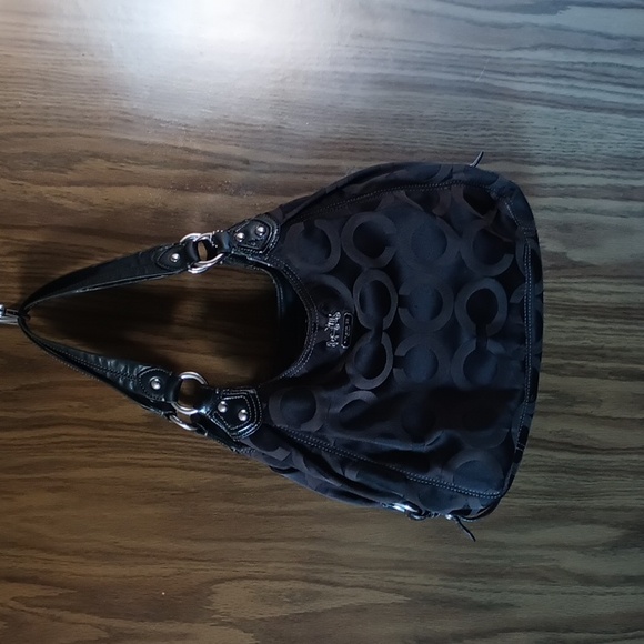 Coach Handbags - Coach handbag black with purple lining